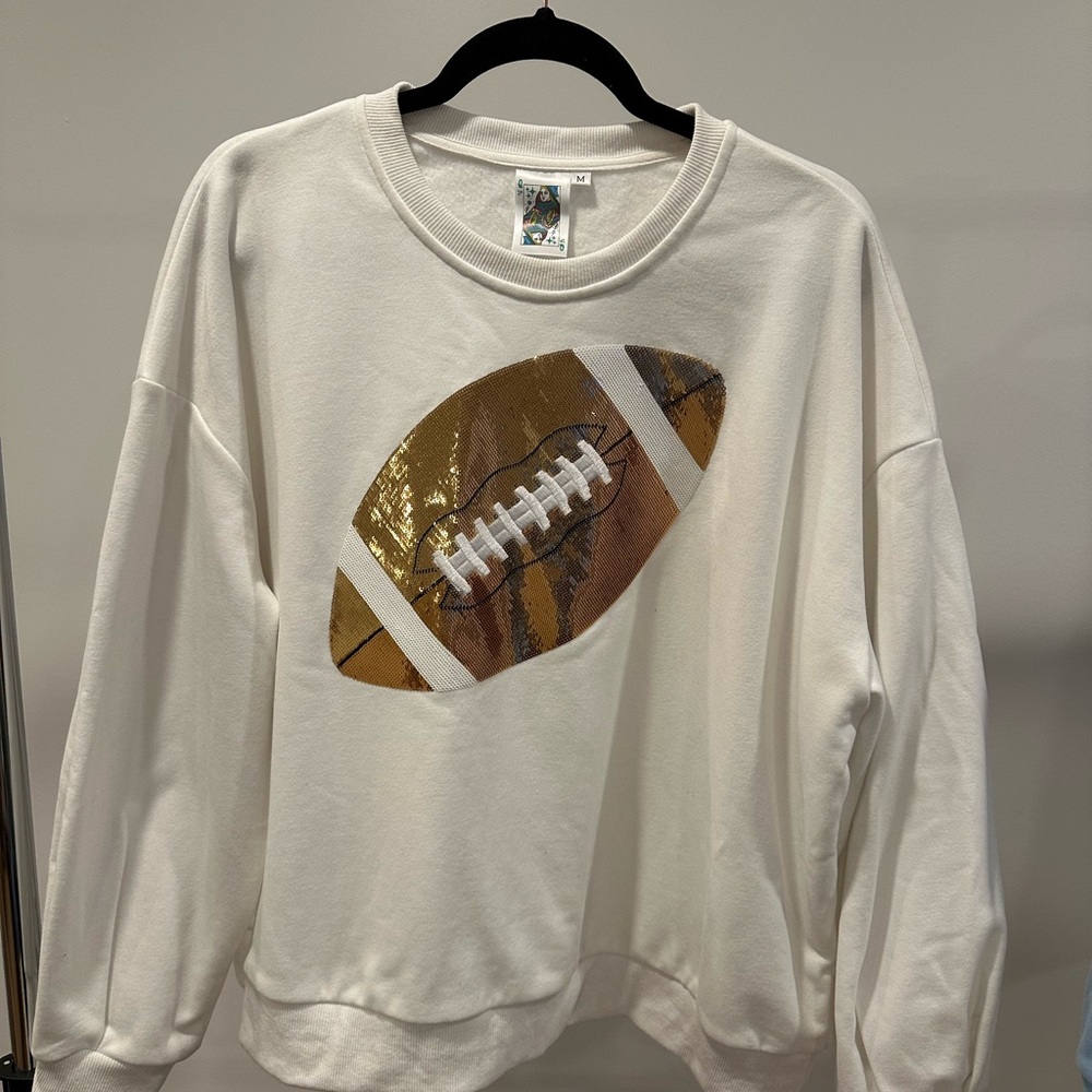 Queen of Sparkles Football Sweatshirt